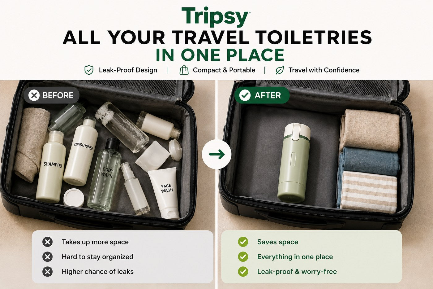 Tripsy™ 4-in-1 Travel Dispenser